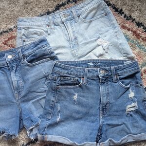 Old Navy Women's Jean Shorts - Light and Medium Blue